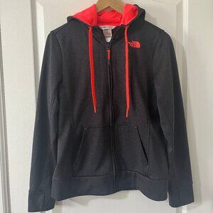 Women's Dark Grey North Face Zip Jacket Size Medium EUC!
